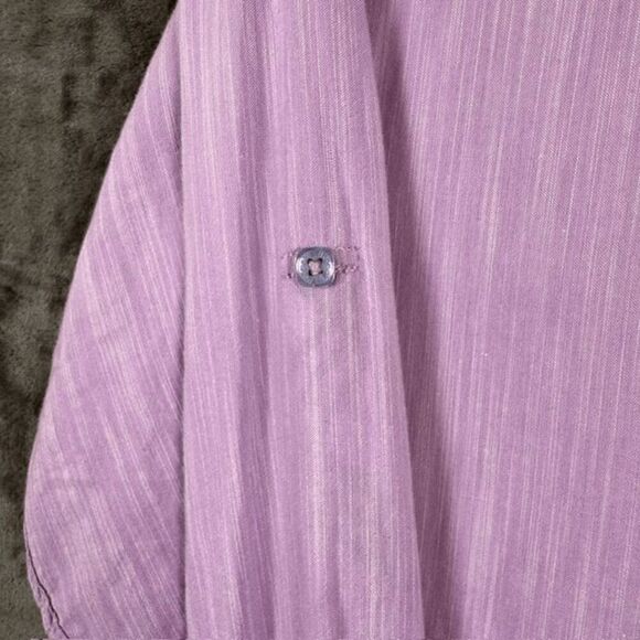 Bespoke Button Front Lavender Purple Contrast Plaid Flip Cuff Size XXL - Picture 3 of 14
